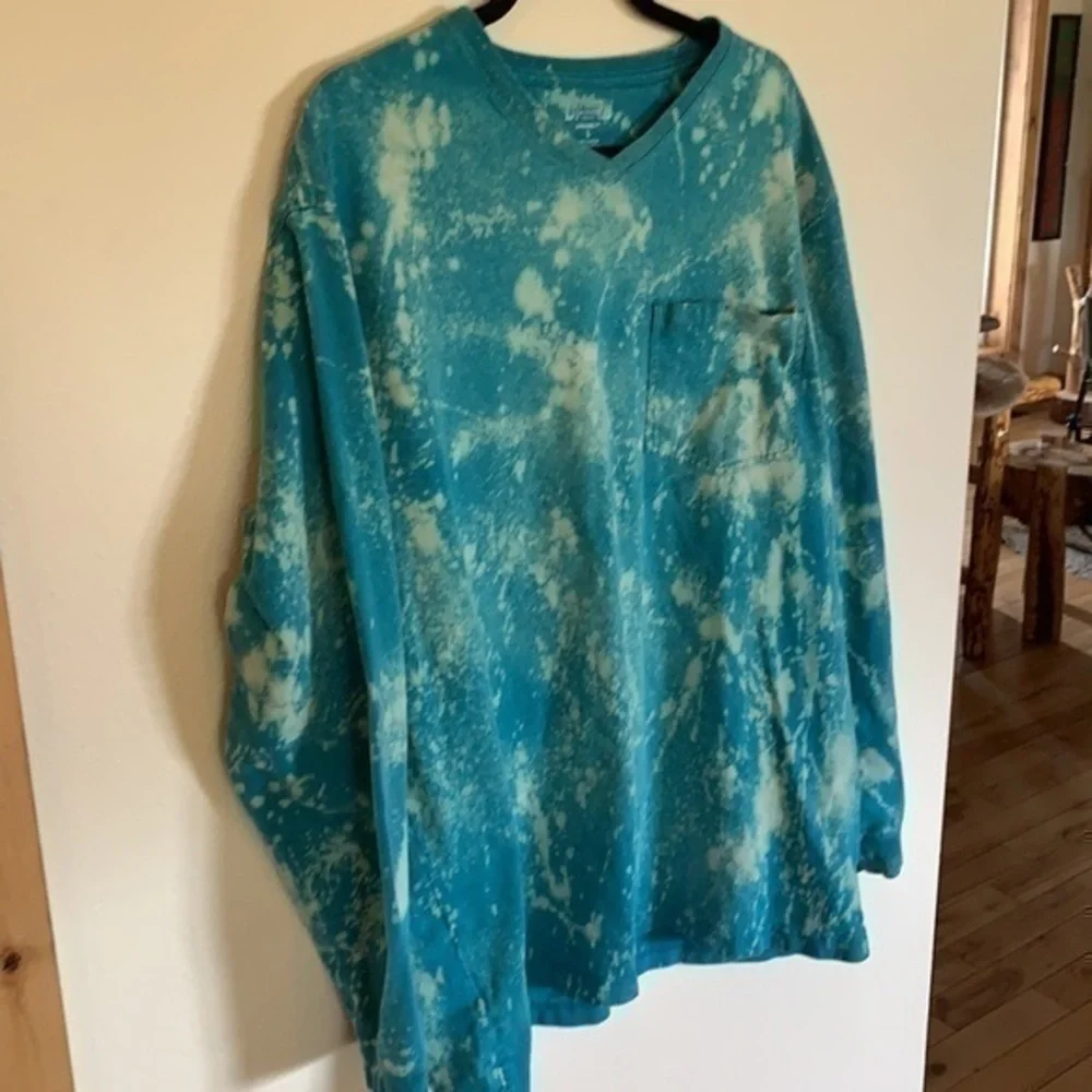 Bleached Shirt Custom Bleached XLarge Long Sleeved Top - Picture 1 of 10